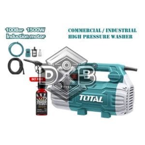 Electric high pressure washer with powerful motor for car washing, outdoor cleaning, and commercial applications.