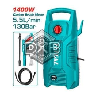 Electric high pressure washer with powerful motor for car washing, outdoor cleaning, and commercial applications.