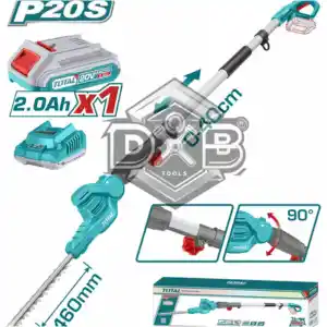 20V Cordless Hedge Trimmer with 460mm Laser-Cut Blade