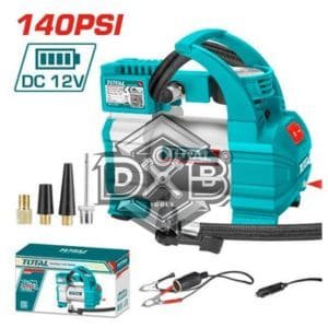 12V DC Auto Air Compressor – Max 140PSI with LED Light
