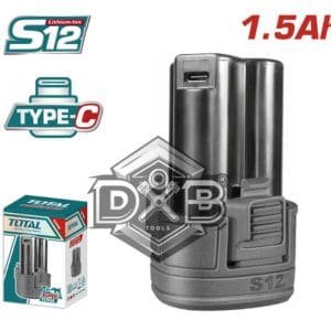 S12 12V Lithium-Ion Battery Pack – 1.5Ah USB-C Charging