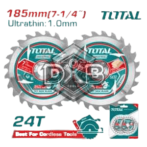 2-piece 185mm ultra-thin TCT saw blade set for lithium-ion circular saws